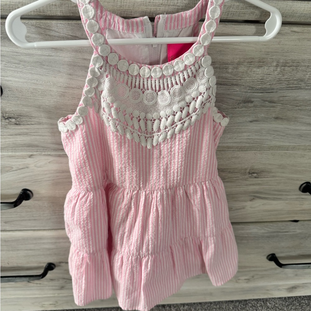 Lilly Pulitzer Pink and White Striped Kids Blouse